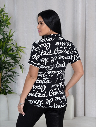 Женская футболка Страсть / Черный