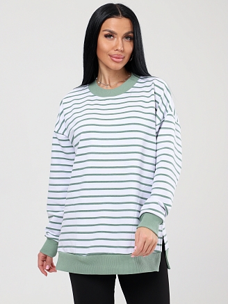 Женский джемпер ПОЛОСА ДФ-2304 / Белый