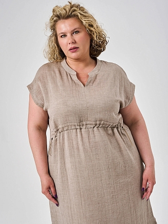 Женское платье "Эко-Муслин" 2478-Мус / Мокко