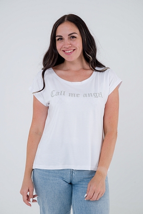 Футболка женская Лирика Call me angel / белый