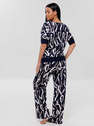 Женский костюм К-176(К) / Темно-синий (узоры)