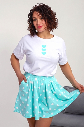 Женская пижама с шортами 88145 / ментол