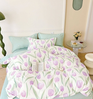 Постельное белье сатин элит на молнии / Весенние мечты