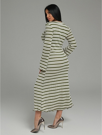 Женское платье Амелия / Бело-зеленый