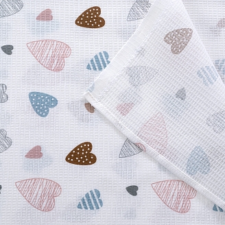 Полотенце банное вафельное полотно / С любовью 1