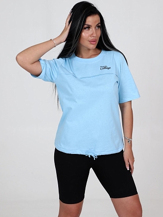 Женская футболка Пропаганда / голубой