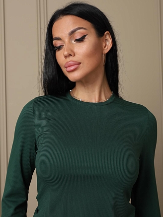 Женский лонгслив мод.2028/4 / Зеленый