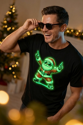 Мужская футболка 8581 / черный+дедМ крутой