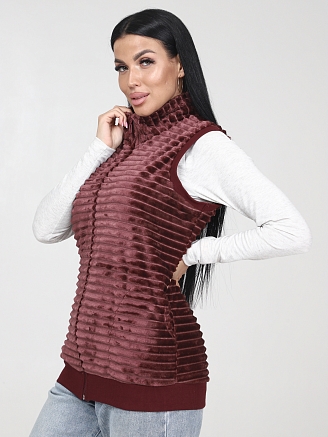 Женский жилет велсофт ЖВ-427 / Корица