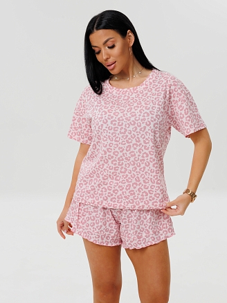 Женская пижама П-98(К) / Розовый (леопард)
