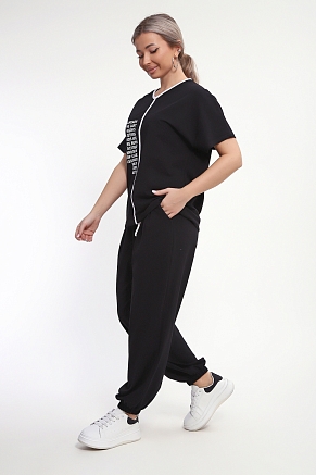 Женский костюм с брюками 85038 / черный