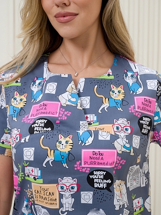 Рубашка медицинская женская М-281(ST15) Элит-145 / Стрейч