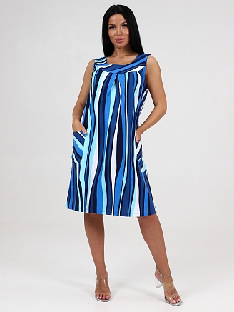 Женский сарафан Вертикаль СК-418 / Голубая волна