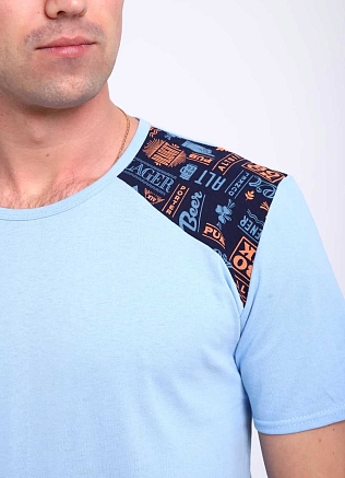 Мужской костюм 39057 / т-син,оранж