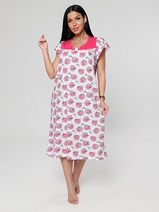 Женская ночная сорочка М-003 / розовый