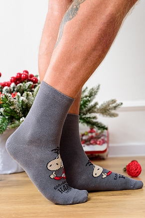 Мужские носки стандарт Бла-бла-бла / серый