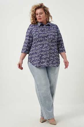 Женская рубашка 83605 / индиго