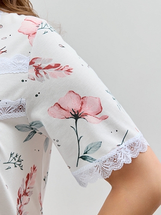 Женская сорочка Узор-1 НС-634 / сухая роза
