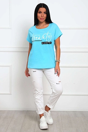 Женская футболка 29542 / бирюза