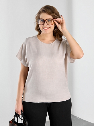 Женская блузка "Женский каприз-3" / бежевый