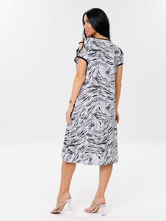 Женское платье Пл-82(К) / Серый (узоры)