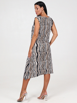 Женское платье АССОЛЬ ПлК-471 / Леопард в полосе