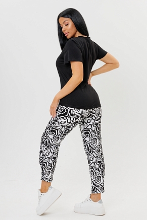 Женский костюм с брюками 2171 / Черный