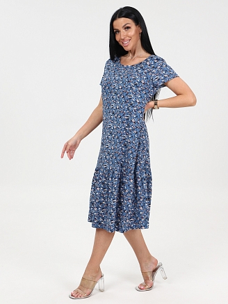 Женское платье М-996 / Цветок синий