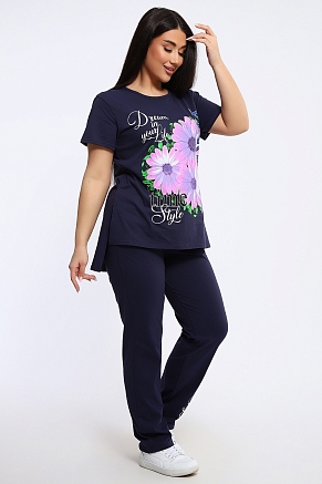 Женский костюм Герберы 646 / Темно-синий