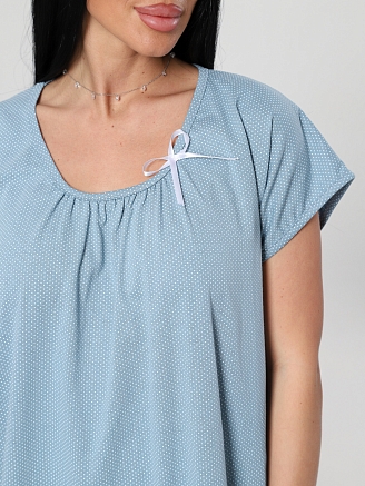 Женская ночная сорочка М-026 / горох