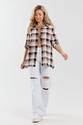 Женская рубашка 36988 / коричневый