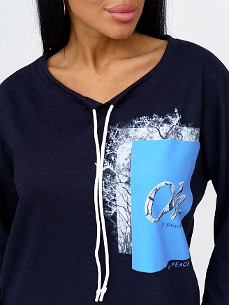 Женская туника мод.1714/3 / Темно-синий