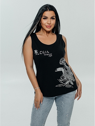 Женская майка Бали / Черный