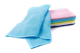 Полотенце вафельное г/к Узбекистан 260 гр/м2 / 502-ярко-голубой