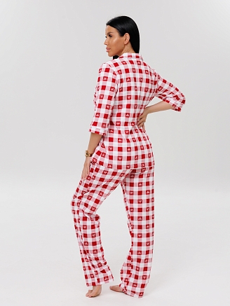 Женский костюм К-132(К) / Красный (клетка)