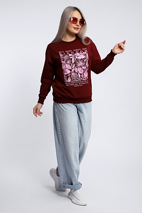 Женская толстовка 80047 / бордовый