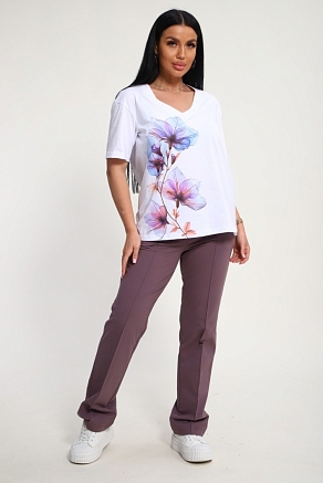 Женский костюм 19138 / корица