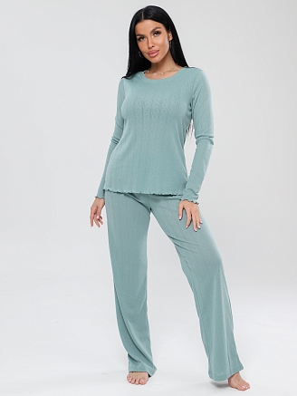 Женская пижама П-103(Риб) / Серо-зеленый