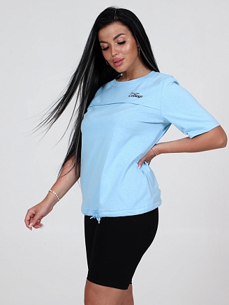 Женская футболка Пропаганда / голубой