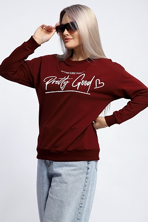 Женская толстовка 80048 / бордовый