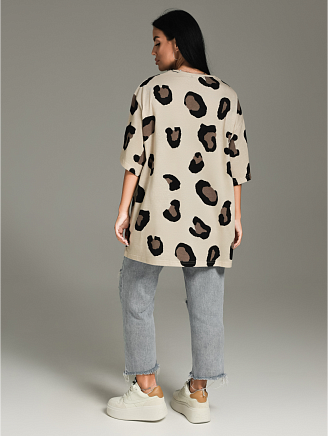 Женская футболка Ирбис / Экрю