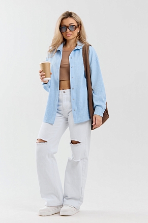 Женская рубашка 36987 / голубой