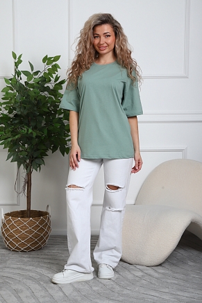 Женская футболка 20526 / оливковый