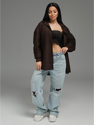 Женская рубашка Стелла / Шоколад