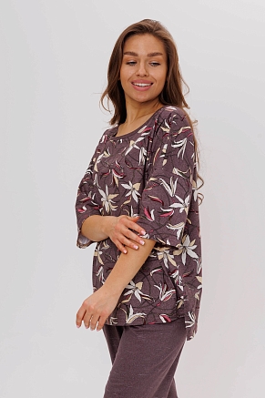 Женский костюм с брюками 1798/1 / Коричневый