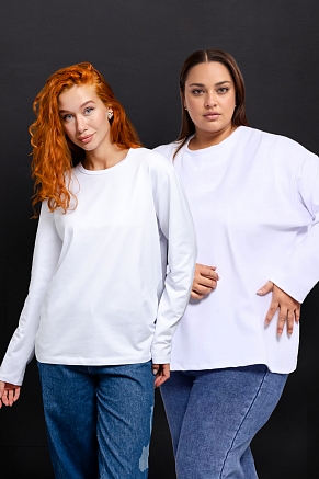 Футболка унисекс 14403 с дл.рукавом / белый