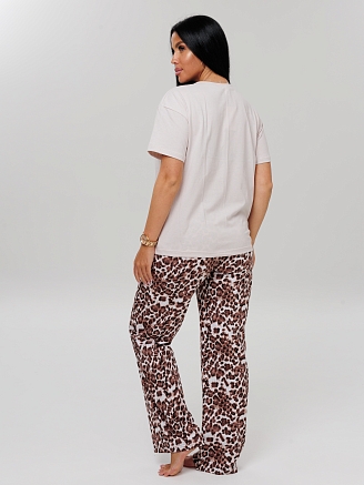 Женский костюм К-220(К) / Бежевый (леопард)