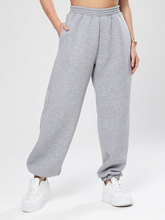 Женские брюки М-075 / серый меланж