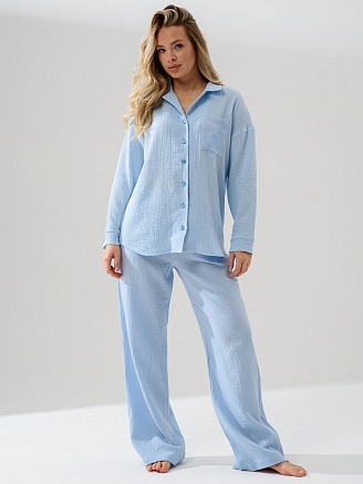 Женская пижама "Муслин" 2403-Мус / Голубой