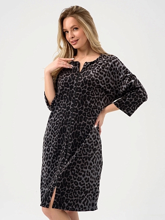 Женский халат "Сафари" (молния) 2426-В / Серый